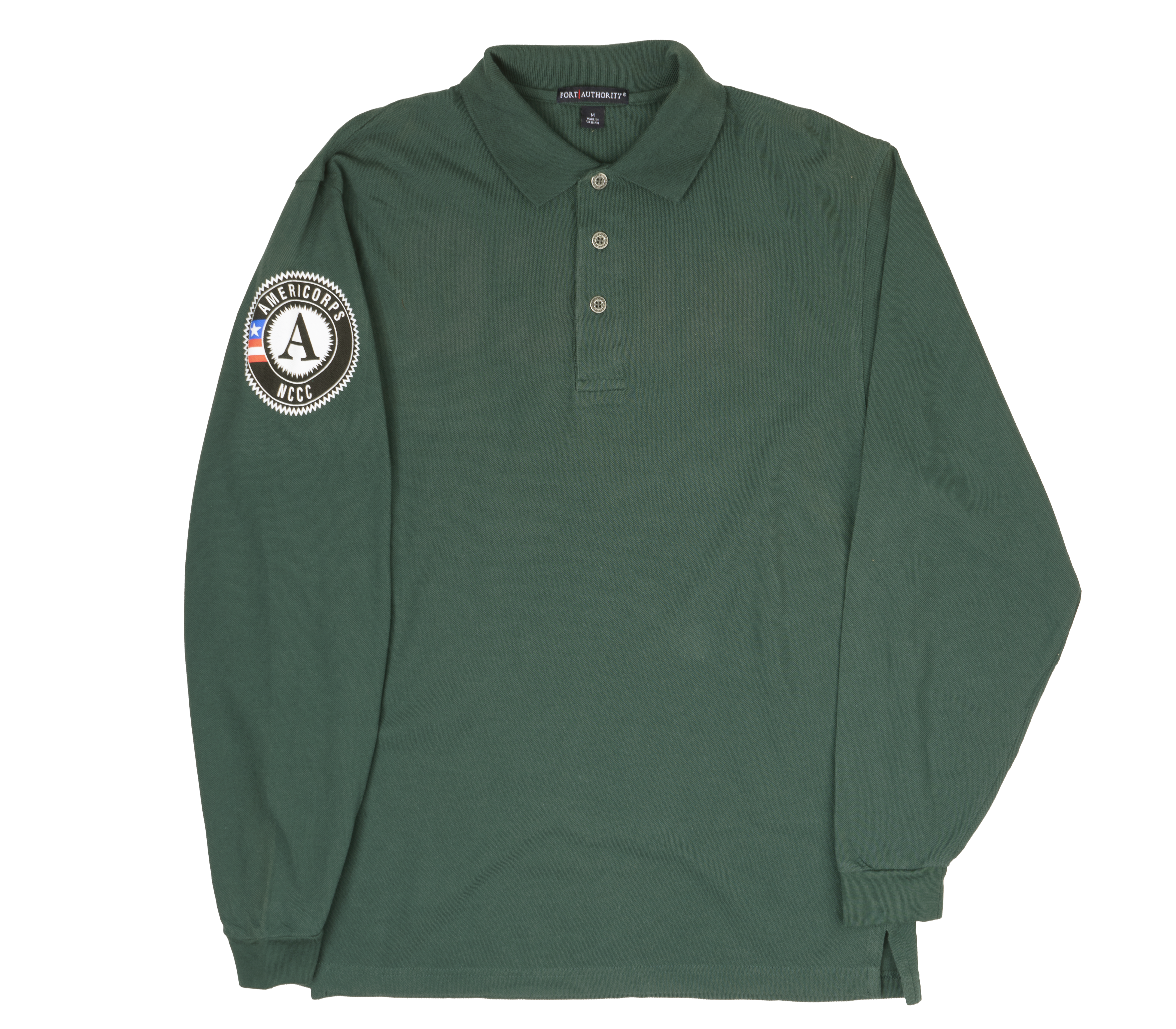 NCAA AMERICORPS L/S POLO SHIRT GREEN - PA001