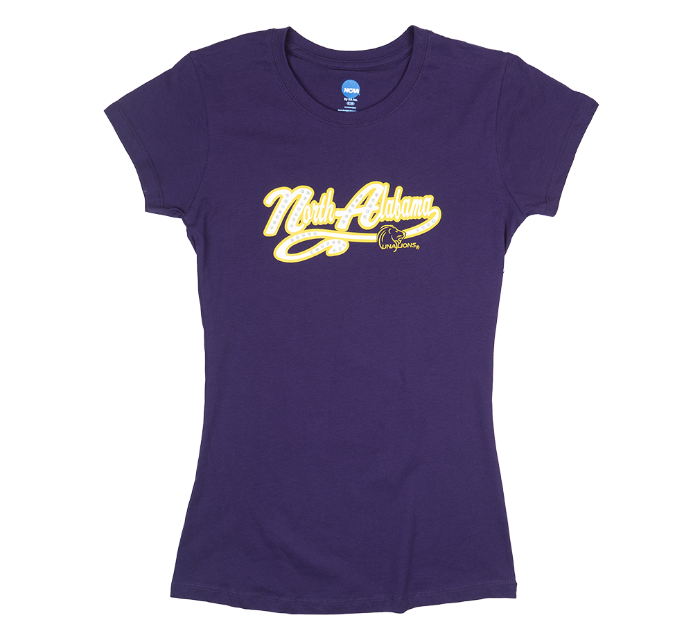 WOMENS NORTH ALABAMABA LIONS T-SHIRT PURPLE - 4JC0203