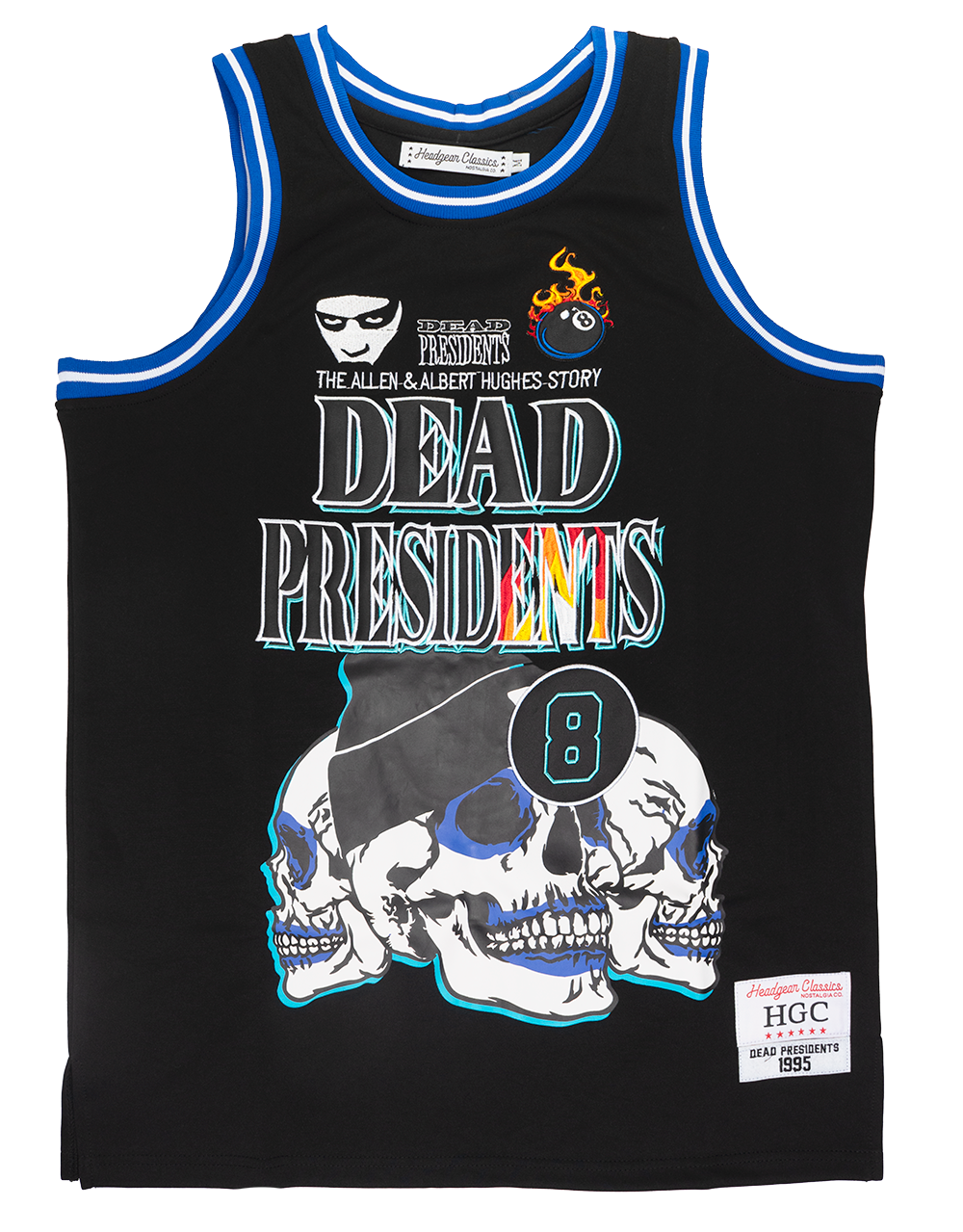 HEADGEAR DEAD PRESIDENTS BASKETBALL JERSEY BLACK - HGC095X-BBJ-05