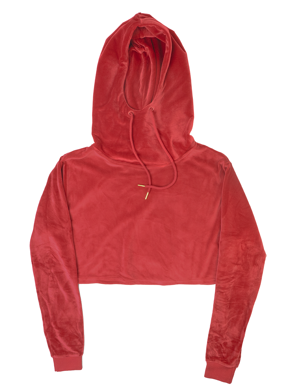 WOMENS LICENSED JENNIFER CROP HOODIE BURGUNDY - JCHD09