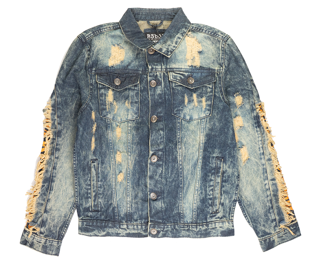 REBEL DENIM FRAYED JACKET VINTAGE - 641-521