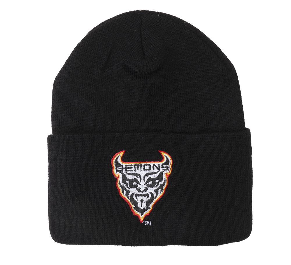 LICENSED XFL DEMONS CUFF BEANIE BLACK - 6885785