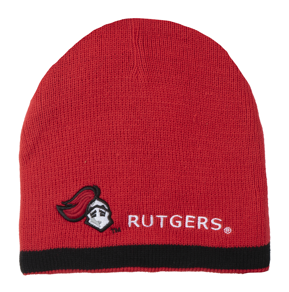 LICENSED RUTGERS SCARLET KNIGHTS BEANIE RED/BLK - BBRGS01