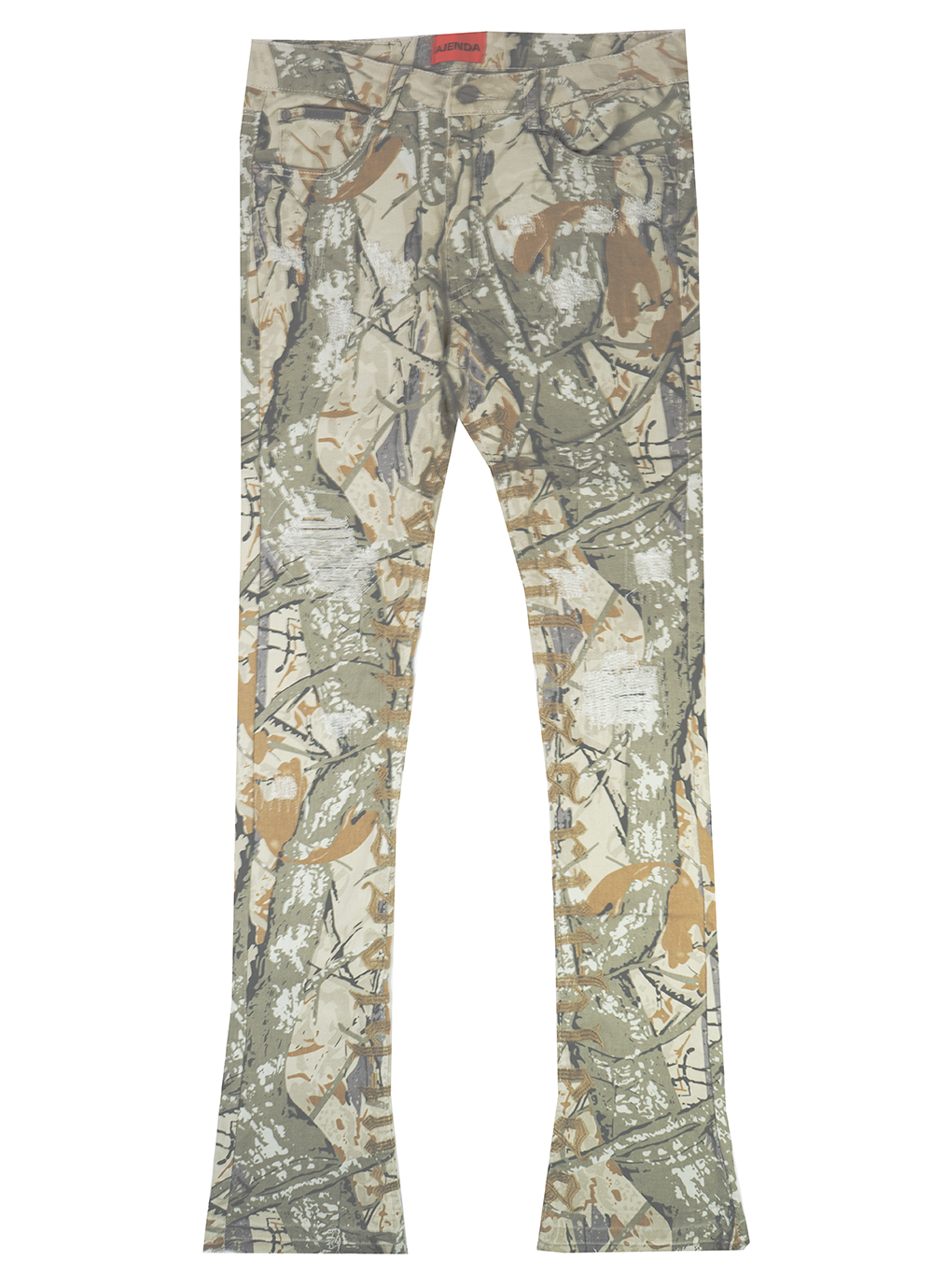 AJENDA STACKED FLAIR JEANS GREY TREE - AJD3015-RUTHLESS