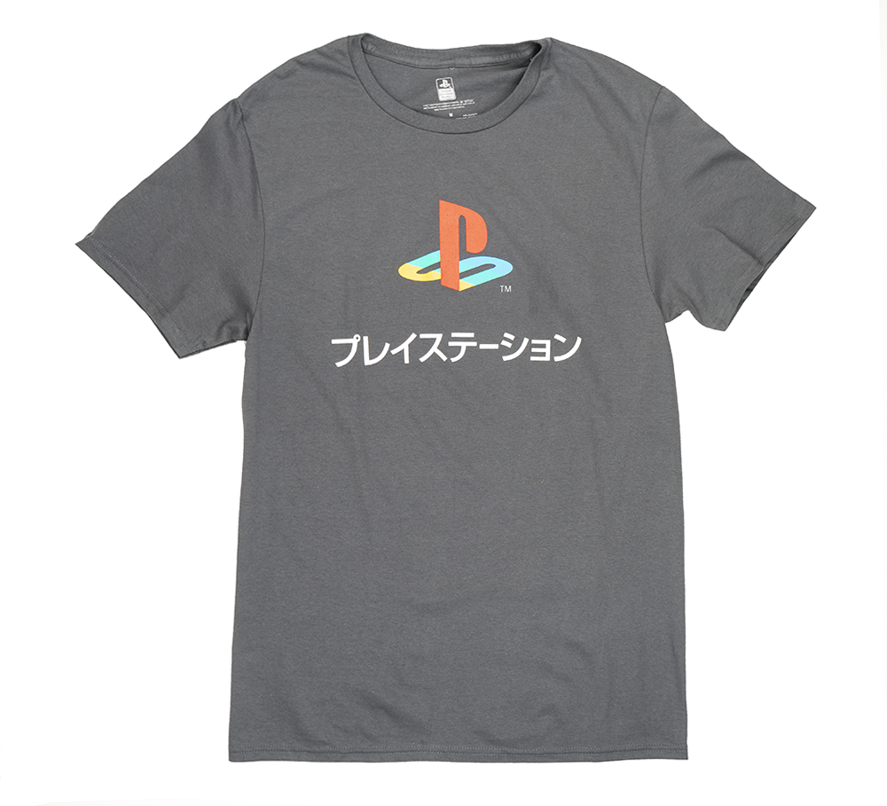 PLAYSTATION LOGO T-SHIRT CHAR - PSJ028AM