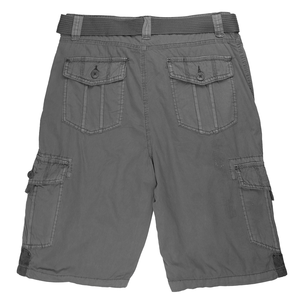 MACHINE BELTED CARGO SHORTS GREY - 68Y03487SM