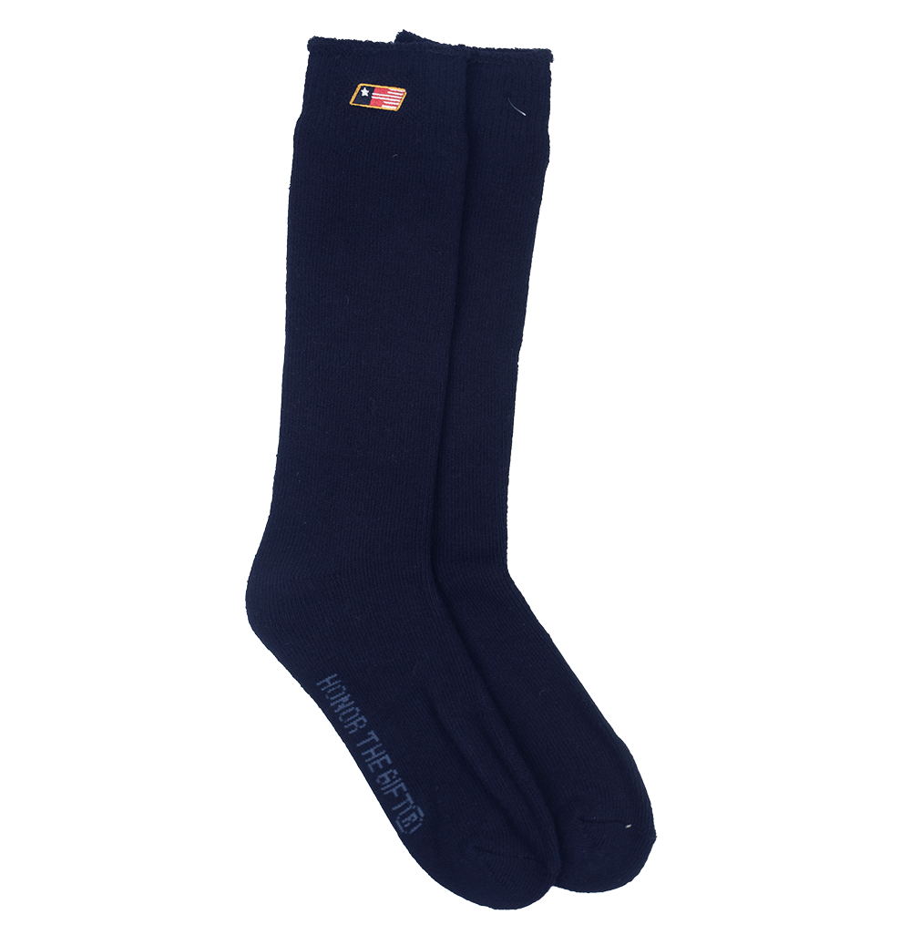 HONOR THE GIFT RIBBED CREW SOCKS NAVY - HTG210481