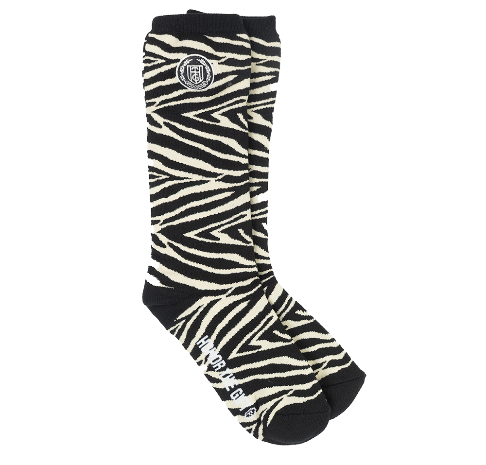HONOR THE GIFT HEAVY KNIT CREW SOCKS ZEBRA - HTG220383
