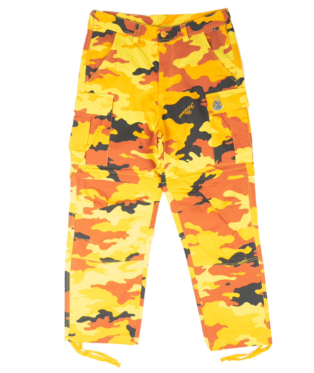 THE HUNDREDS CAMO CARGO PANTS ORANGE - L22F104024