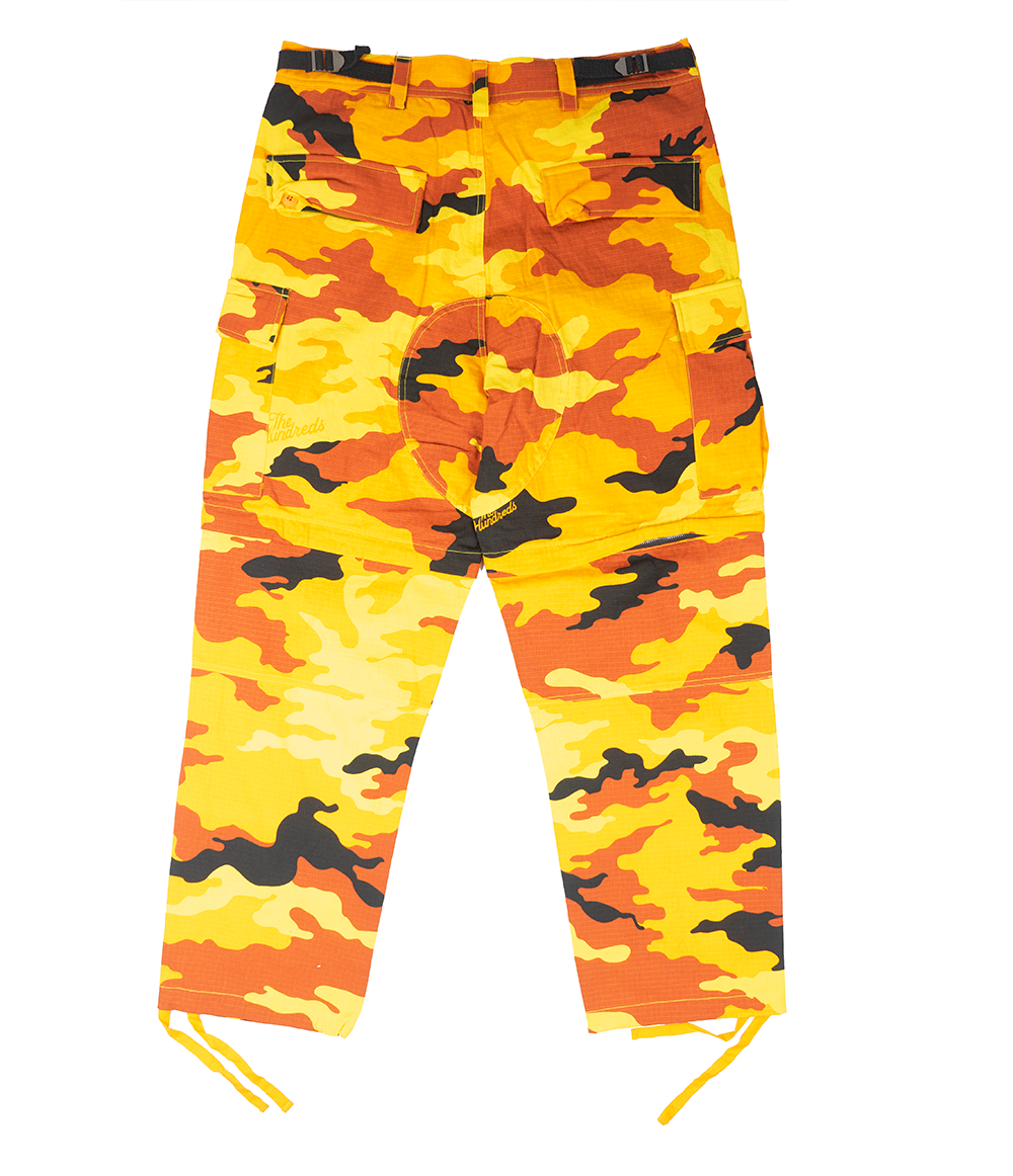 THE HUNDREDS CAMO CARGO PANTS ORANGE - L22F104024