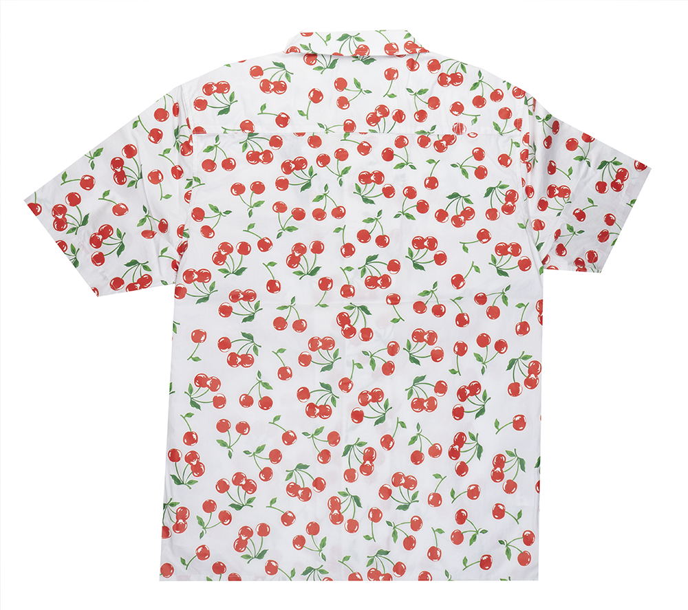 THE HUNDREDS CHERRIES BUTTON DOWN WHITE - L22F108006