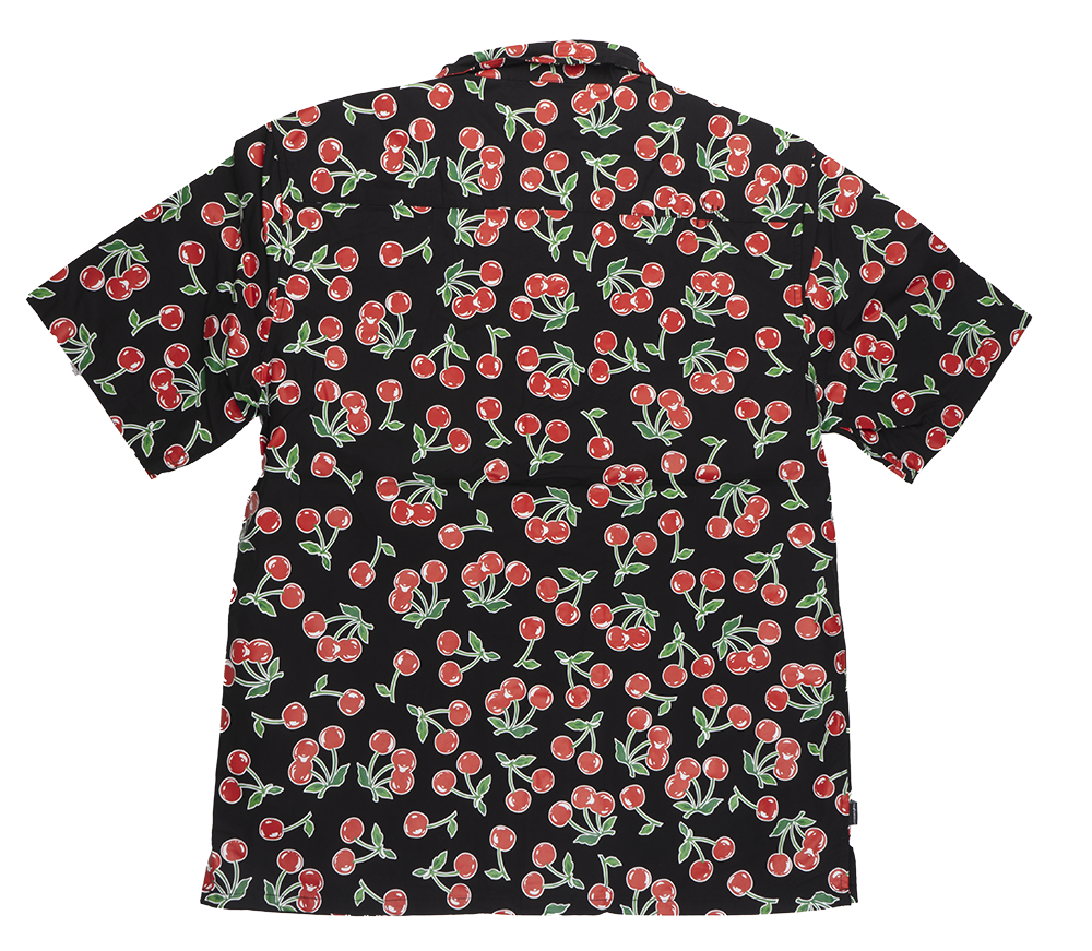 THE HUNDREDS CHERRIES BUTTON DOWN BLACK - L22F108006