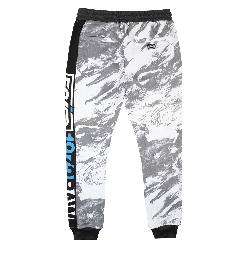 ECKO UNLTD FLEECE JOGGER PANTS CHARCOAL HTR/WHT - EO12G740