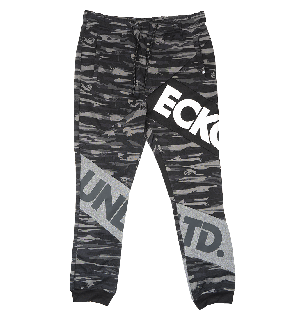 ECKO UNLTD FLEECE JOGGER PANTS BLACK CAMO - EO31G662