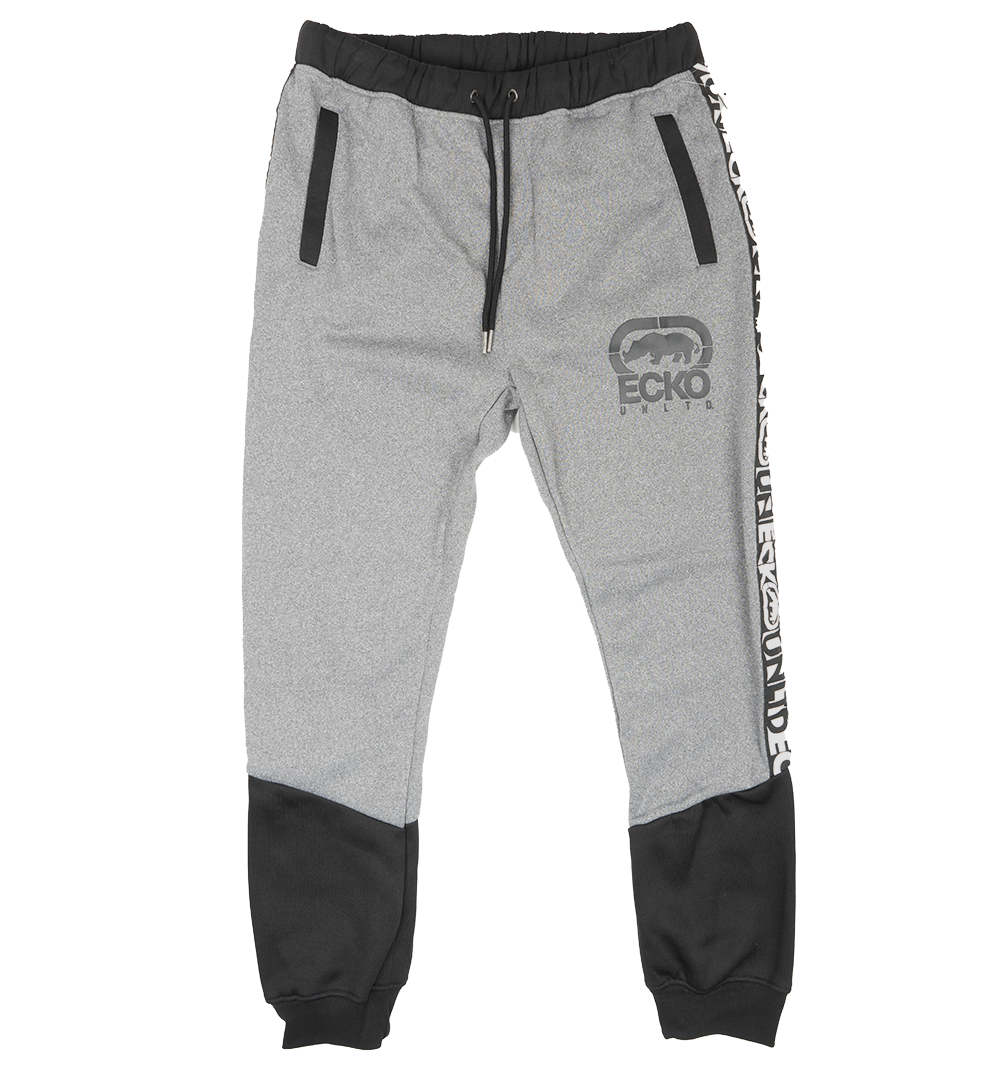 ECKO UNLTD FLEECE JOGGER PANTS GREY MARLED - EO31G725