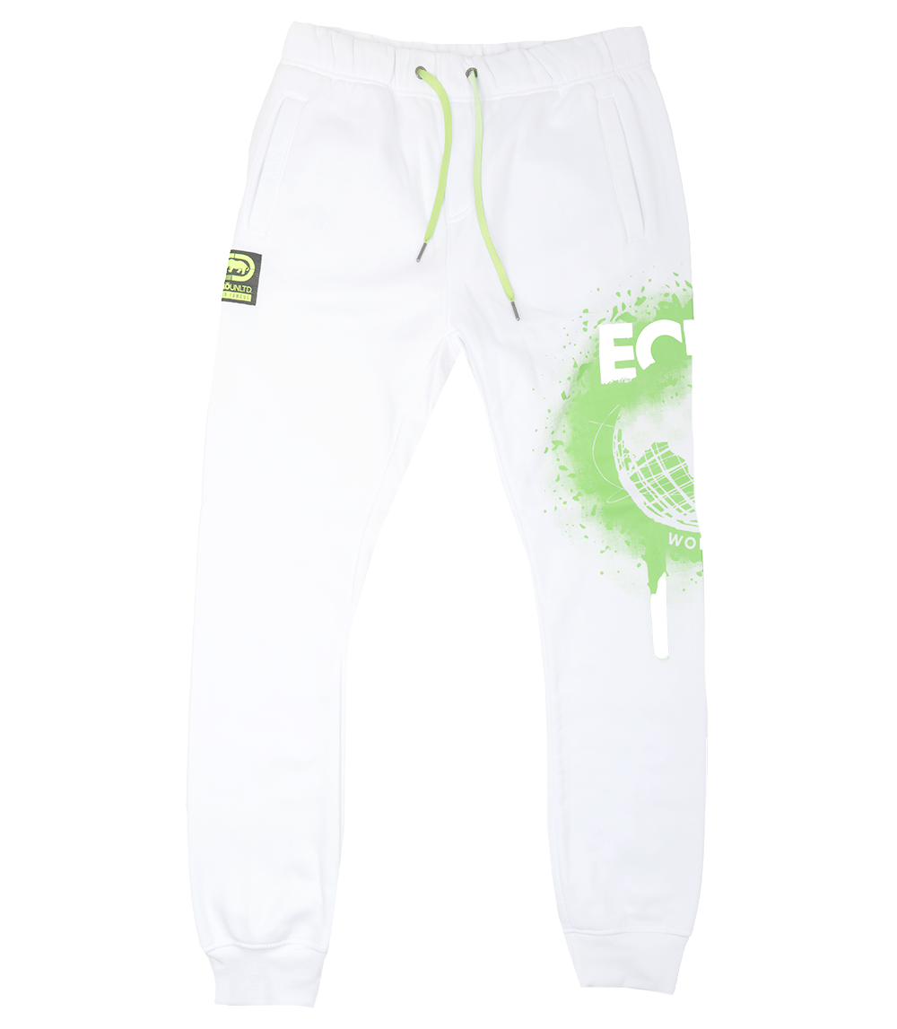 ECKO UNLTD FLEECE JOGGER PANTS WHITE - EO12G783