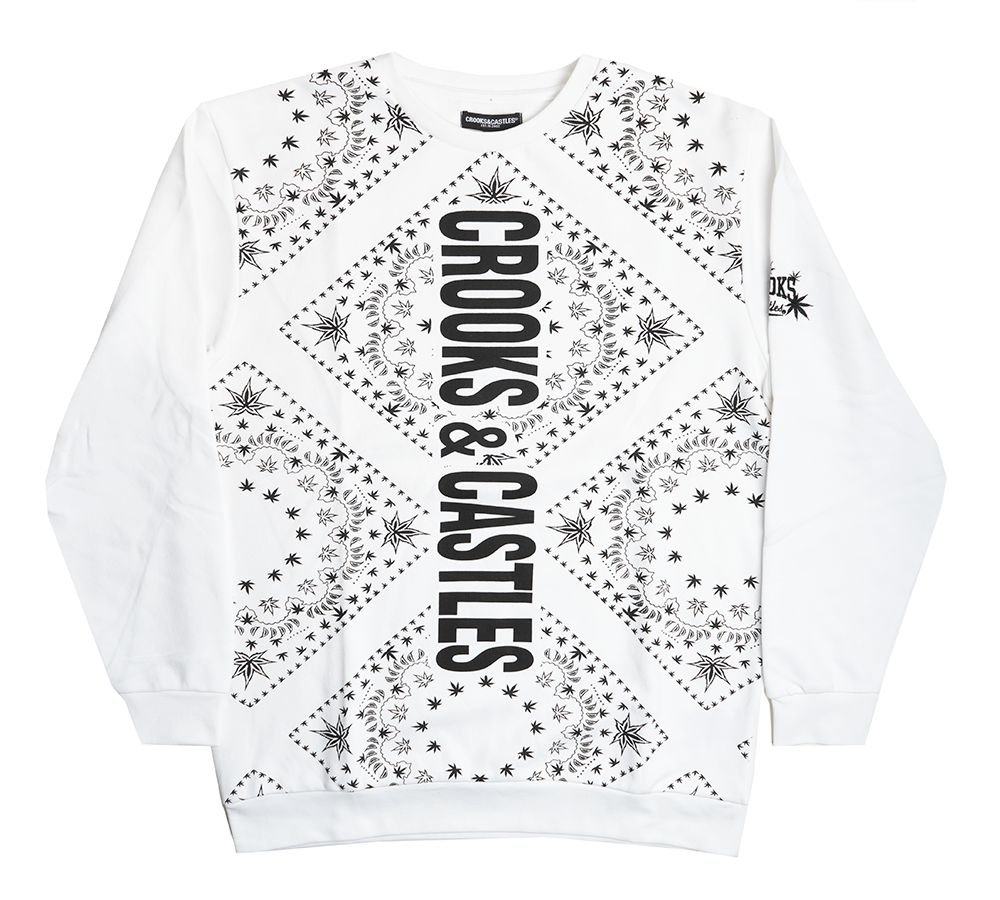 CROOKS & CASTLES CREWNECK WHITE - QS210106