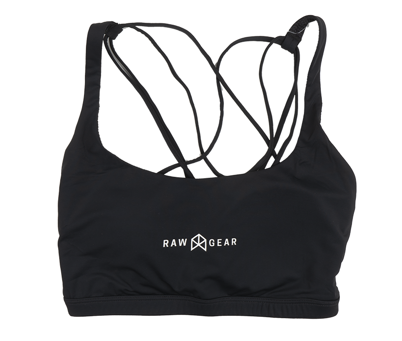 RAW GEAR WOMENS SPORTS BRA BLACK - RGW-01-0056