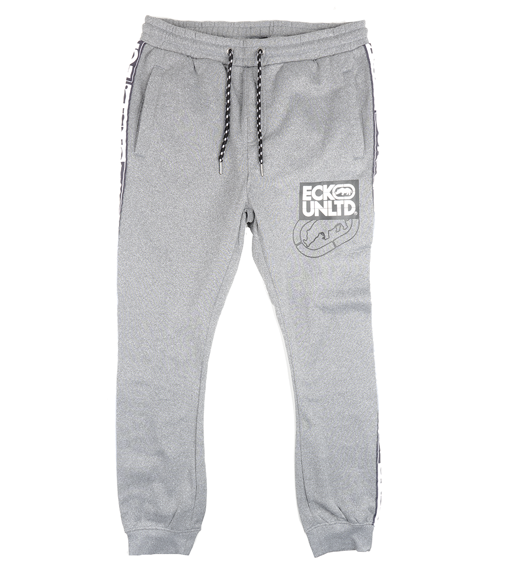 ECKO UNLTD FLEECE JOGGER PANTS GREY MARLED - EO12G729