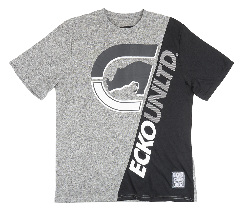 ECKO UNLTD LOGO T-SHIRT GREY MARLED - E012K945