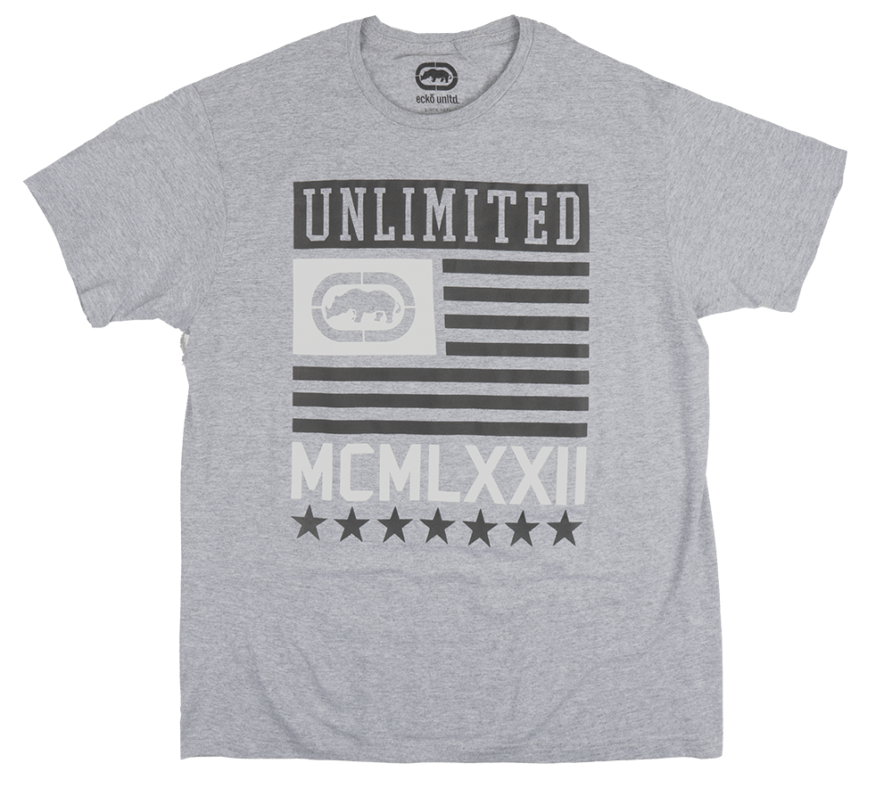 ECKO UNLTD GRAPHIC T-SHIRT GREY HTR - E022T220