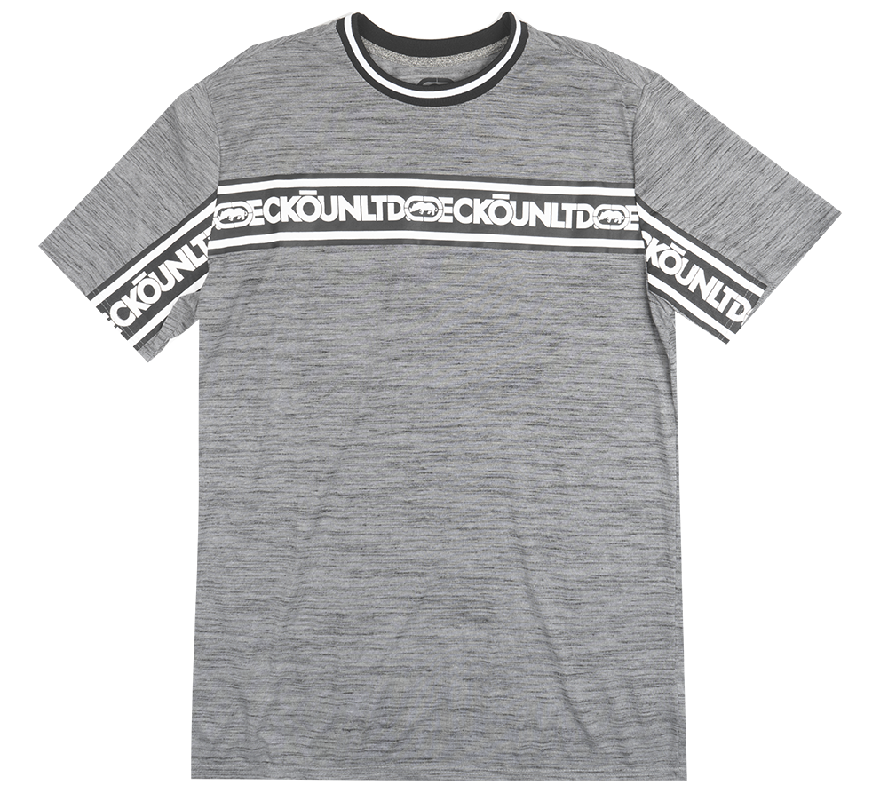 ECKO UNLTD LOGO T-SHIRT GREY SPACE DYE - E010K373