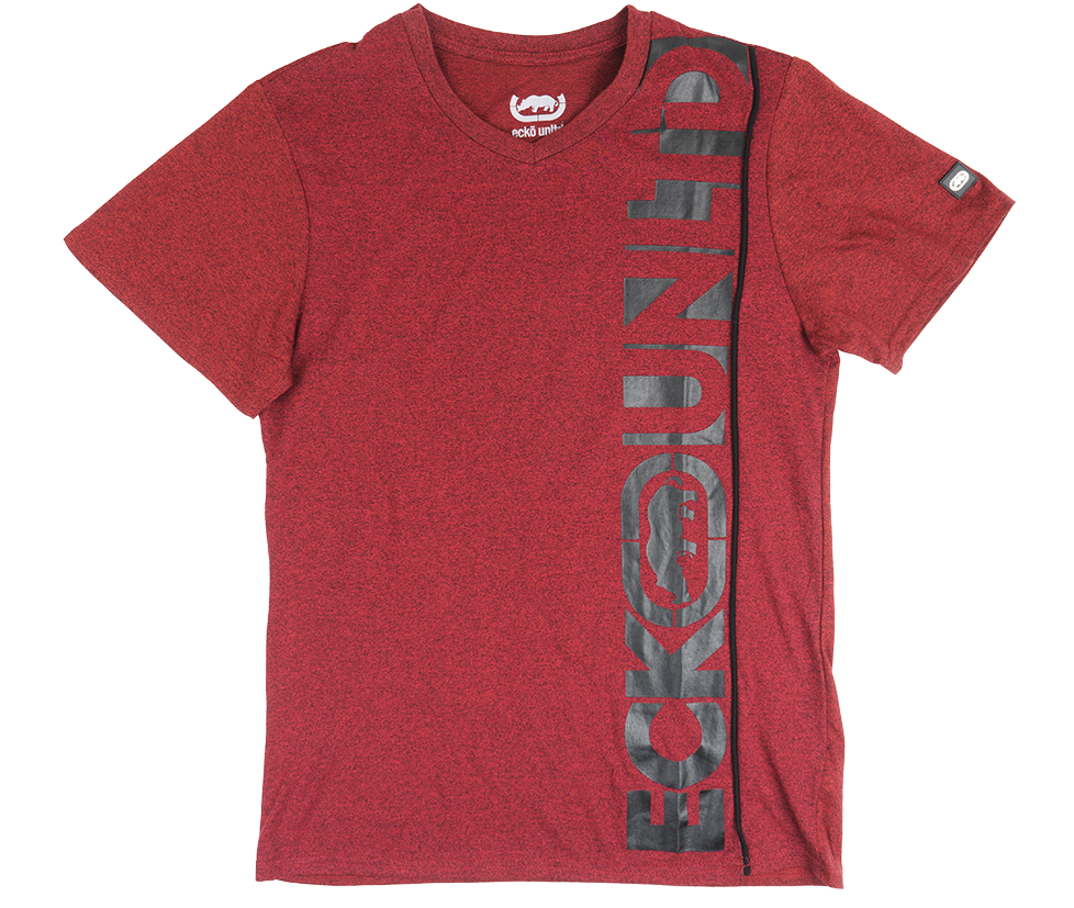 ECKO UNLTD LOGO T-SHIRT TRUE RED MARLED - E031K752