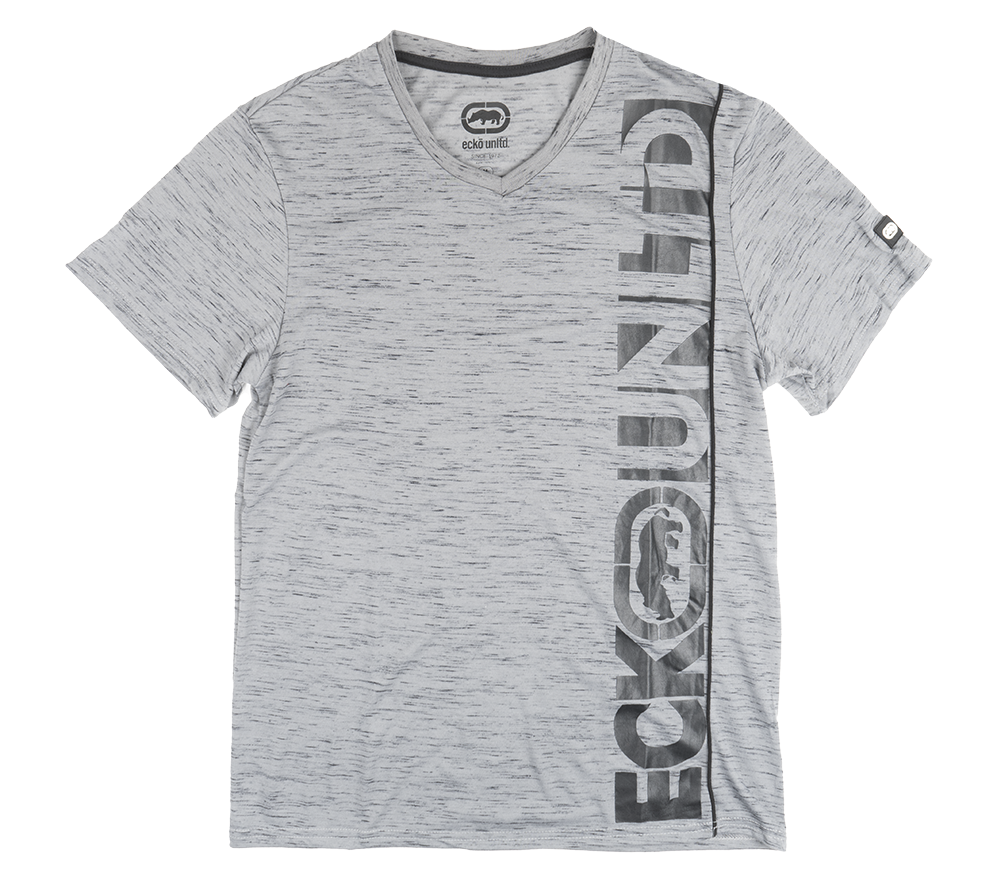 ECKO UNLTD LOGO T-SHIRT GREY SPACE DYE - E031K752