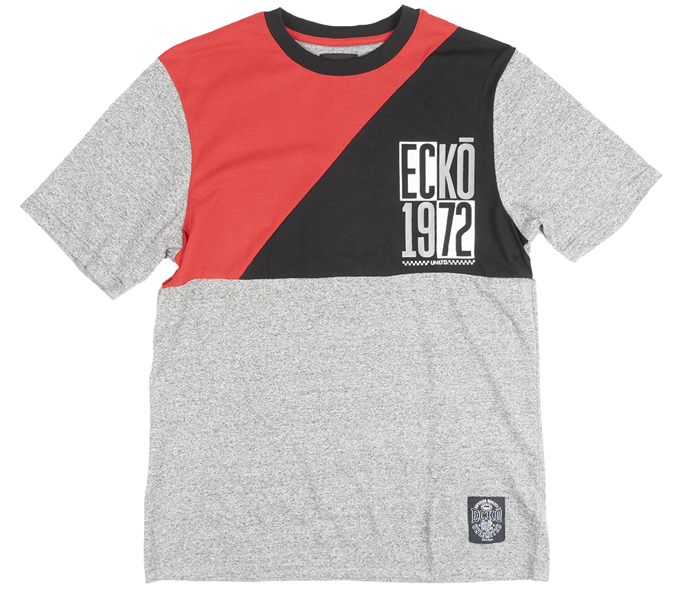 ECKO UNLTD LOGO T-SHIRT GREY MARLED - E012K955