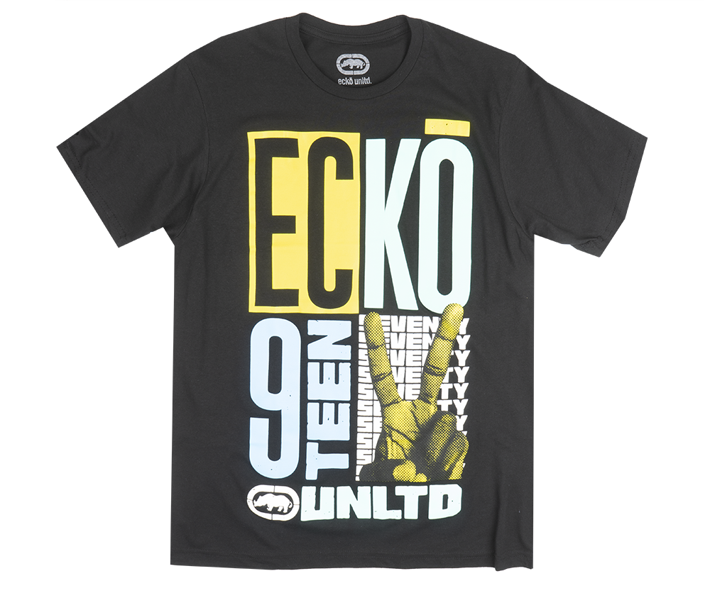 ECKO UNLTD GRAPHIC T-SHIRT BLACK - E012T150