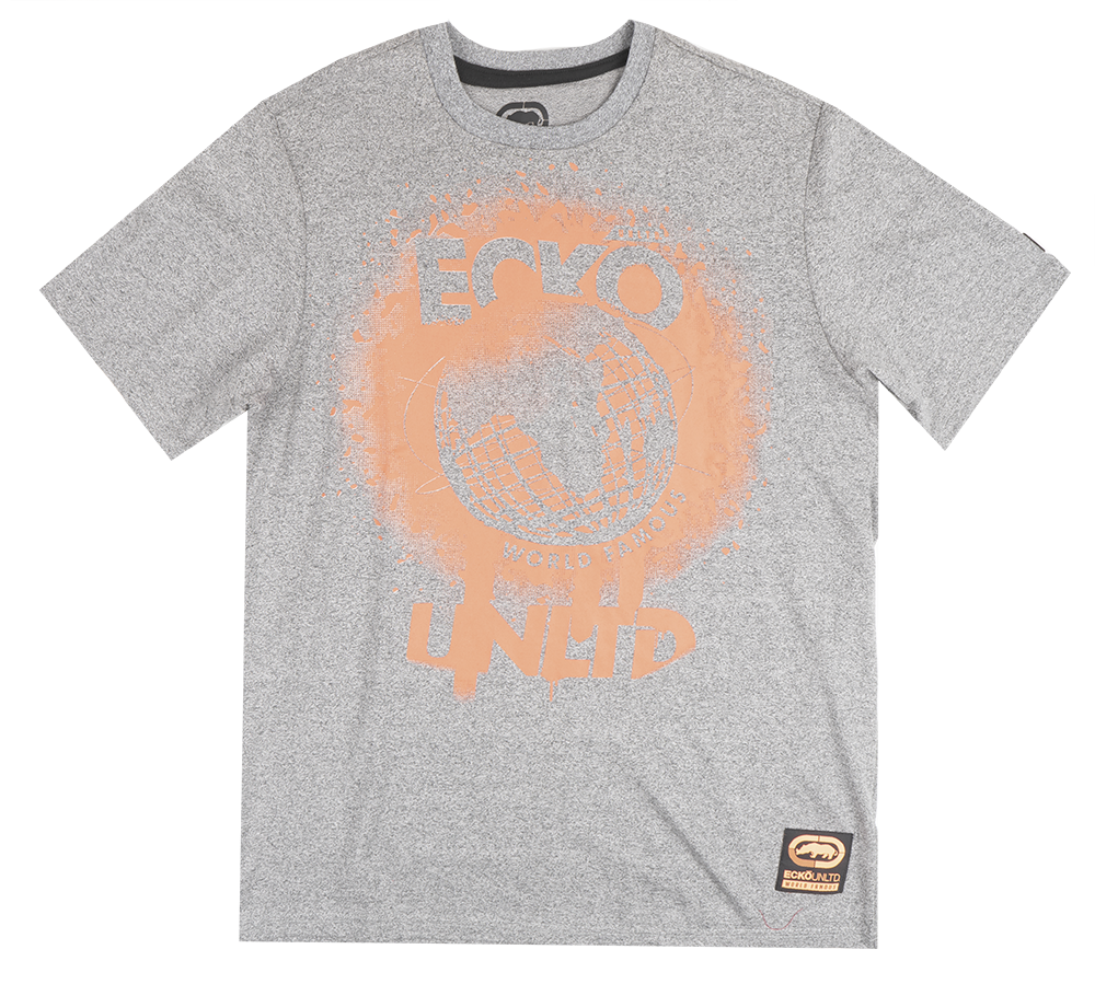 ECKO UNLTD LOGO T-SHIRT GREY MARLED - E012K831