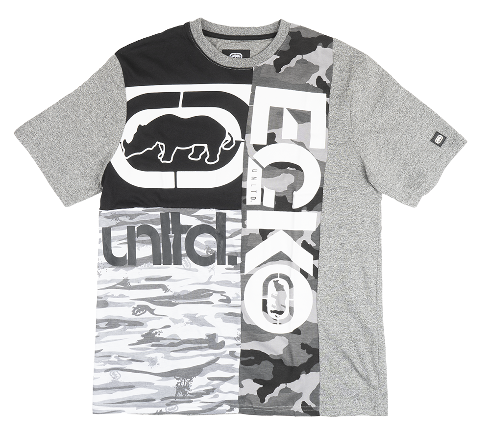 ECKO UNLTD LOGO T-SHIRT GREY MARLED - E012K947