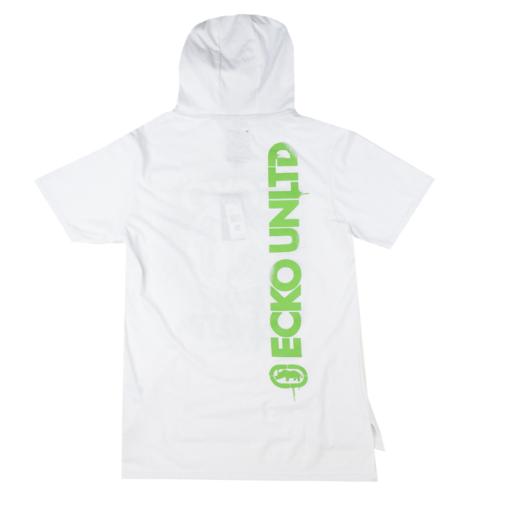 ECKO UNLTD S/S HOODIE SHIRT WHITE - E012K821