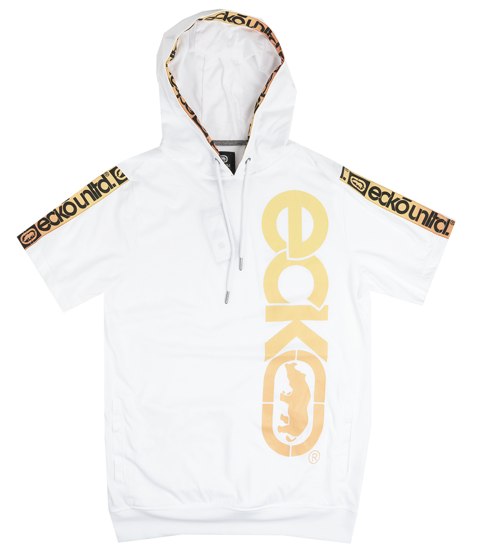 ECKO UNLTD S/S HOODIE SHIRT WHITE - E031K825