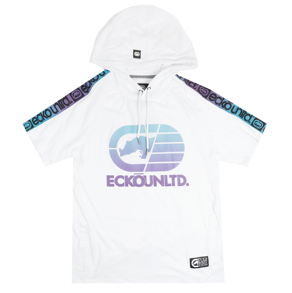 ECKO UNLTD S/S HOODIE SHIRT WHITE - E031K826