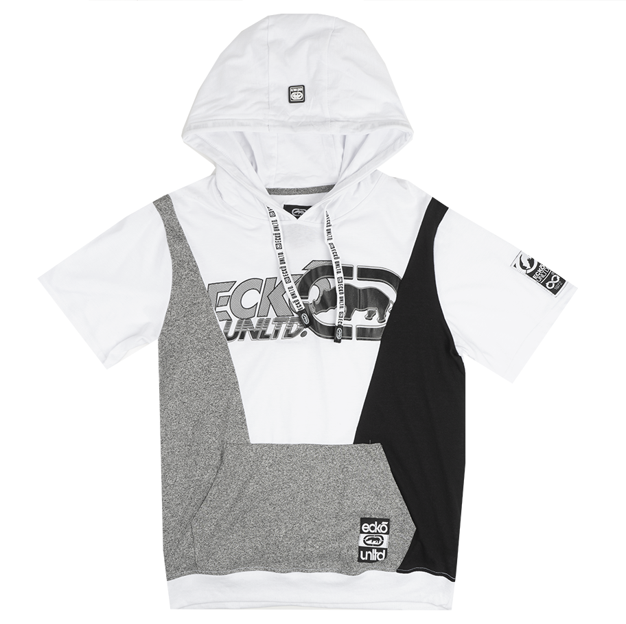 ECKO UNLTD S/S HOODIE SHIRT WHITE - E012K901