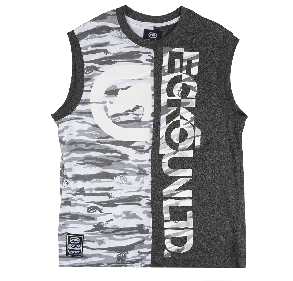 ECKO UNLTD GRAPHIC TANK TOP BLACK MARLED - E012A44