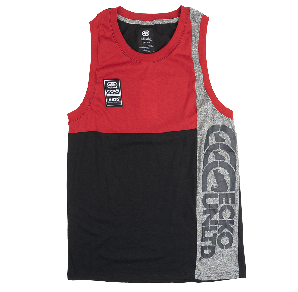 ECKO UNLTD GRAPHIC TANK TOP GREY MARLED - E012A36