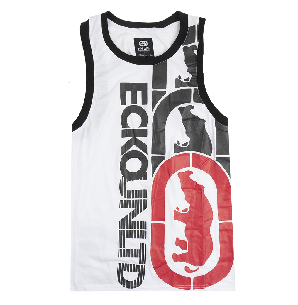 ECKO UNLTD GRAPHIC TANK TOP WHITE - E012A39