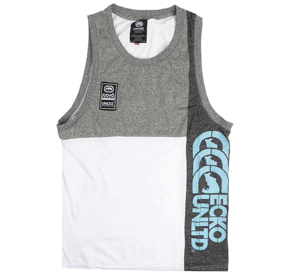 ECKO UNLTD GRAPHIC TANK TOP BLACK MARLED - E012A36