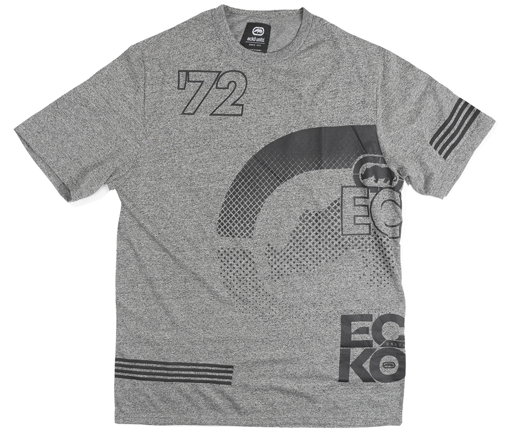 ECKO UNLTD GRAPHIC T-SHIRT GREY MARLED - E031K791