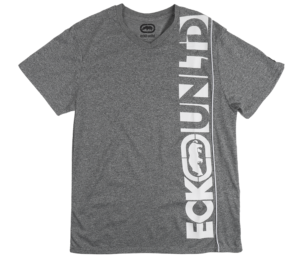 ECKO UNLTD LOGO T-SHIRT GREY MARLED - E031K752