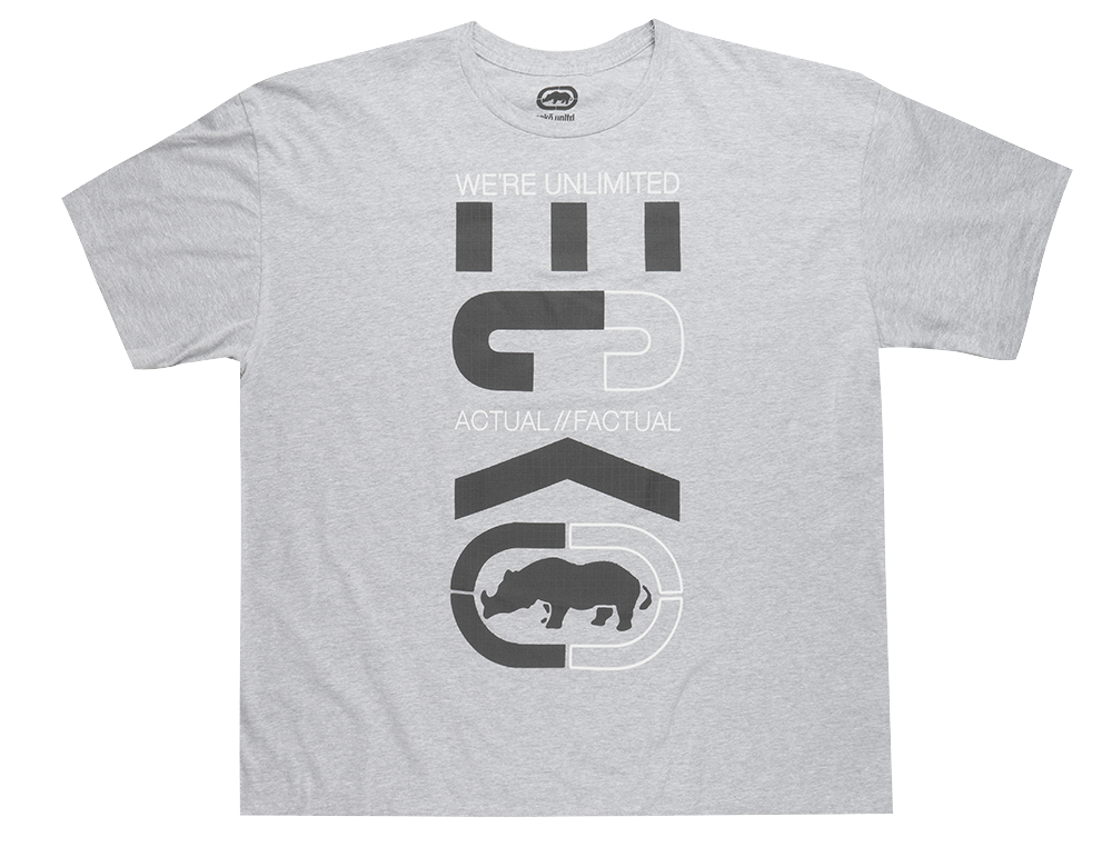 ECKO UNLTD GRAPHIC T-SHIRT GREY HTR - E021T196