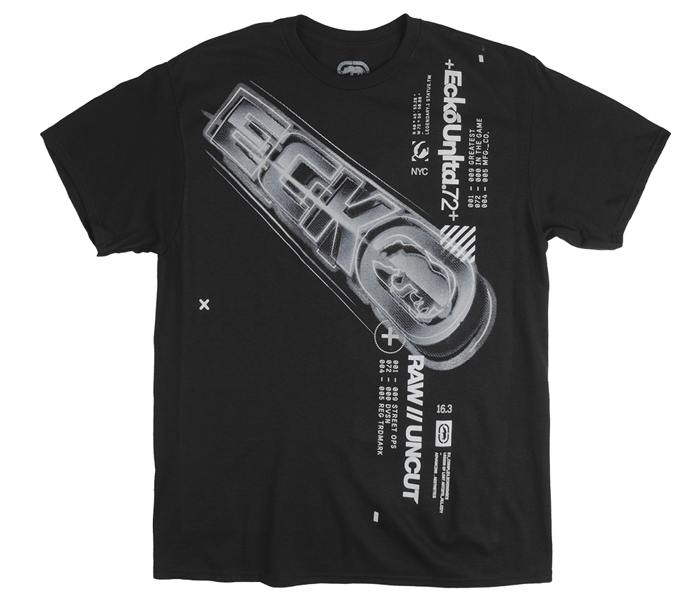 ECKO UNLTD GRAPHIC T-SHIRT BLACK - E021T194