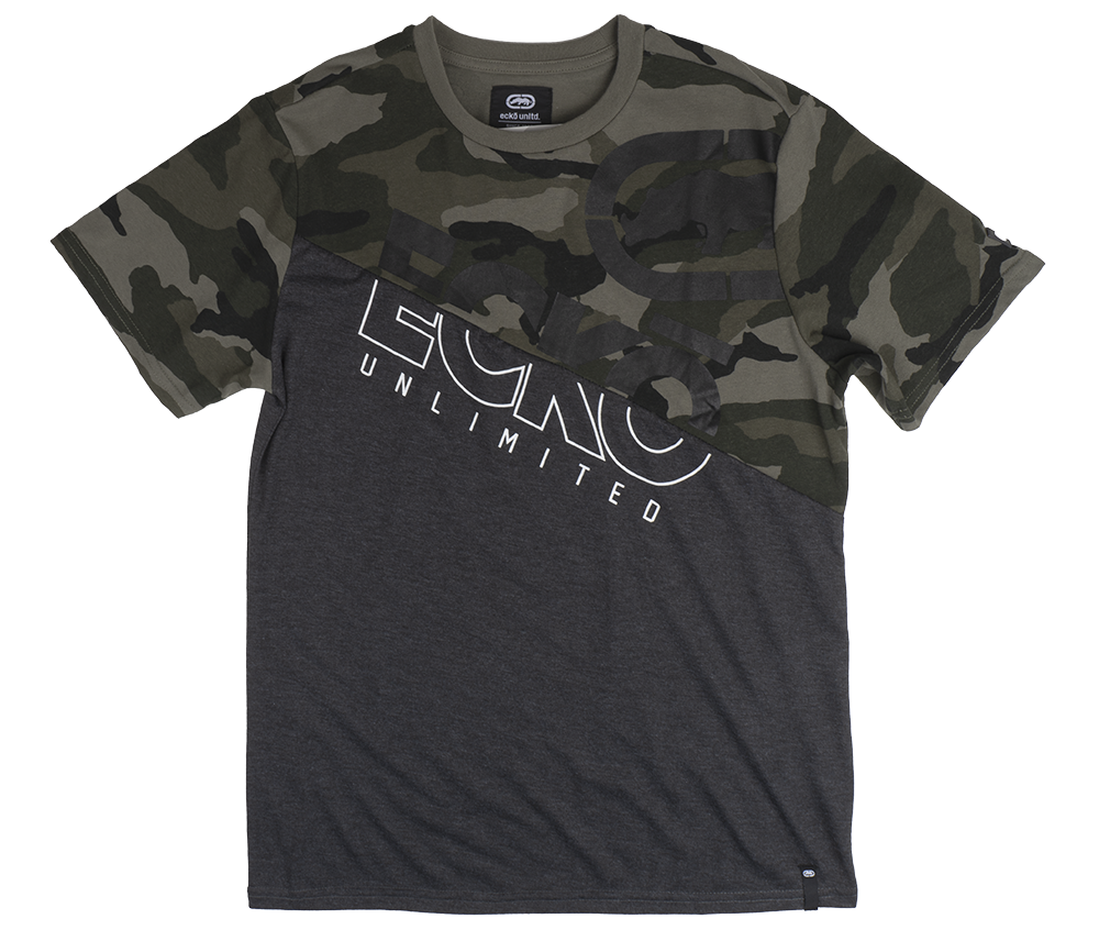 ECKO UNLTD SPLIT LOGO T-SHIRT COMBAT CAMO - E031K772