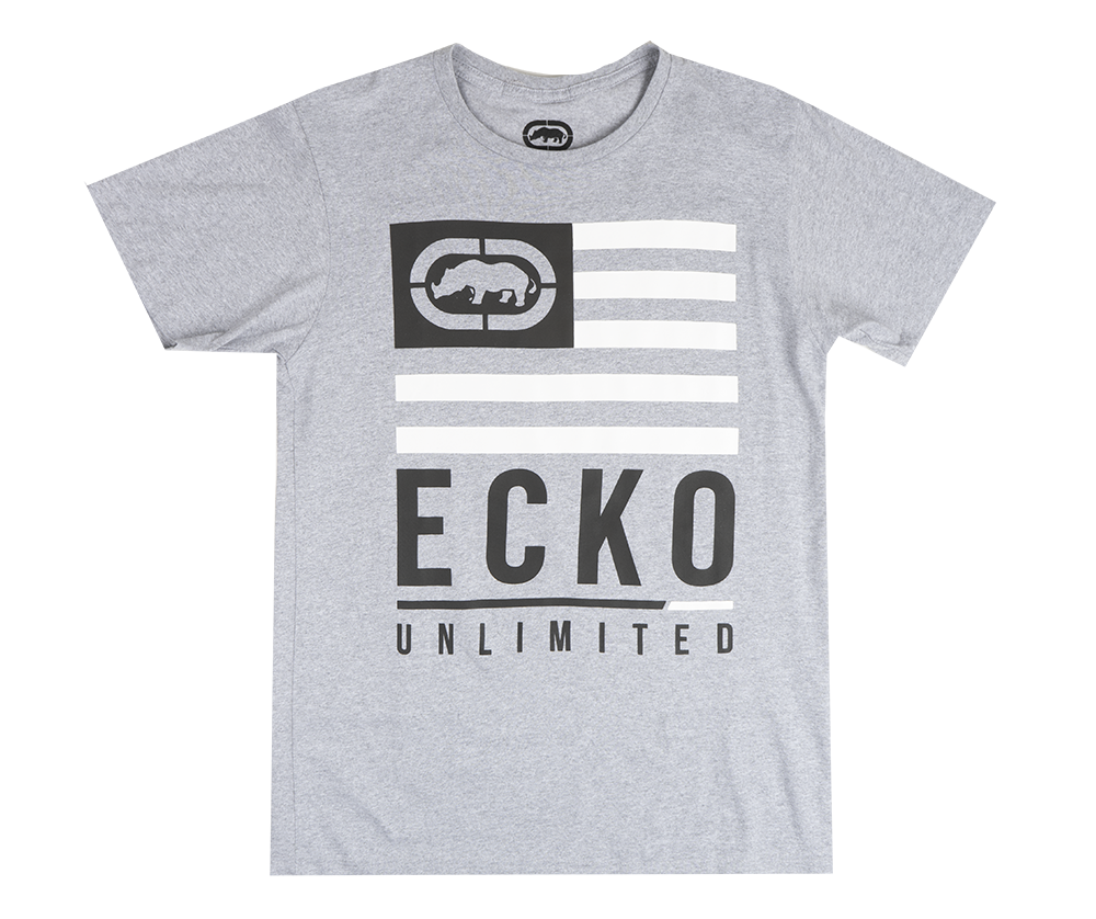 ECKO UNLTD GRAPHIC T-SHIRT GREY HTR - E022T219