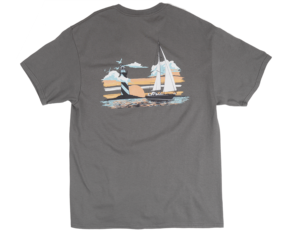 CROFT & BARROW GRAPHIC T-SHIRT CHARCOAL - CRFT0018