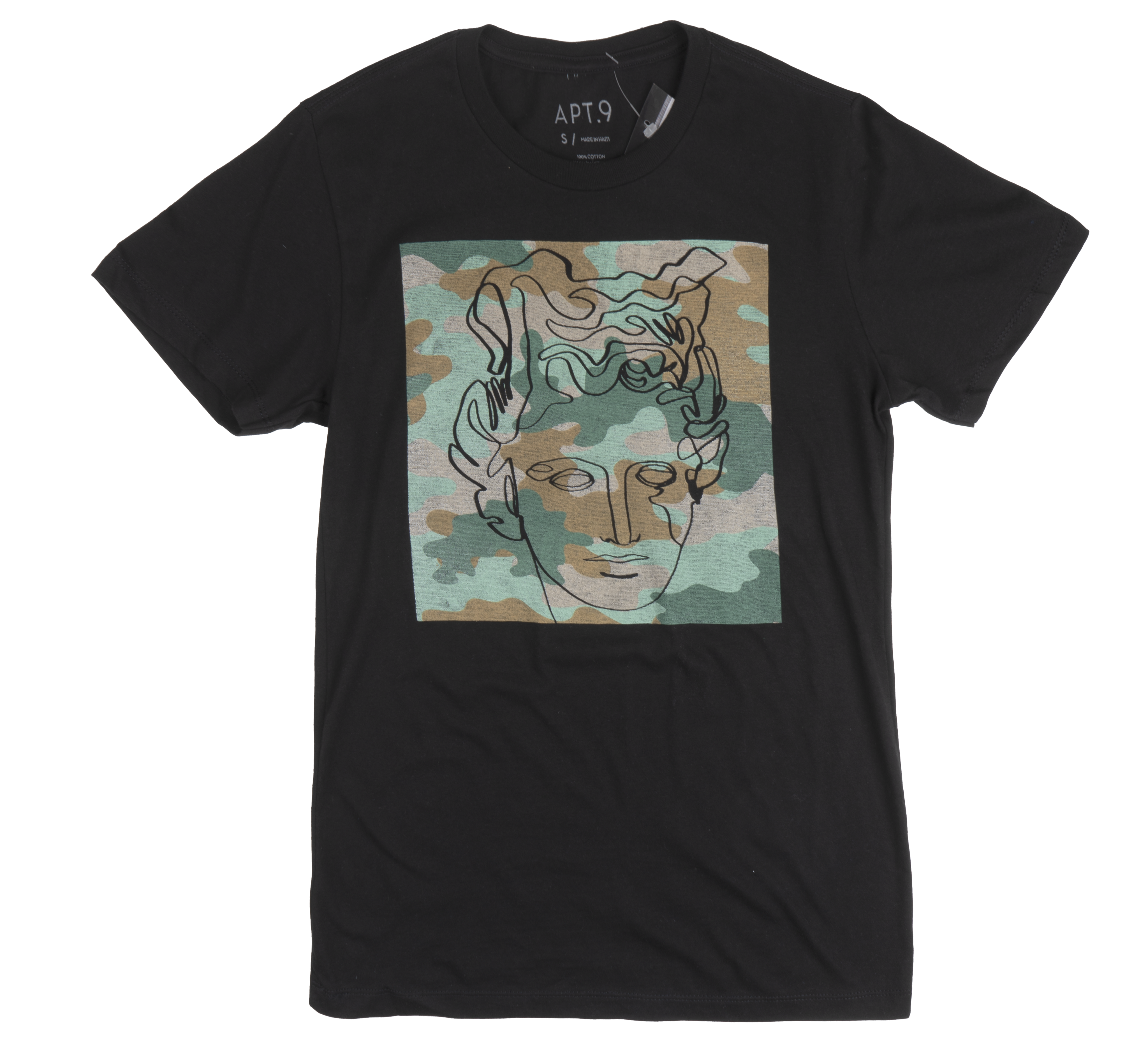 APT 9 GRAPHIC T-SHIRT BLACK - APTN0614