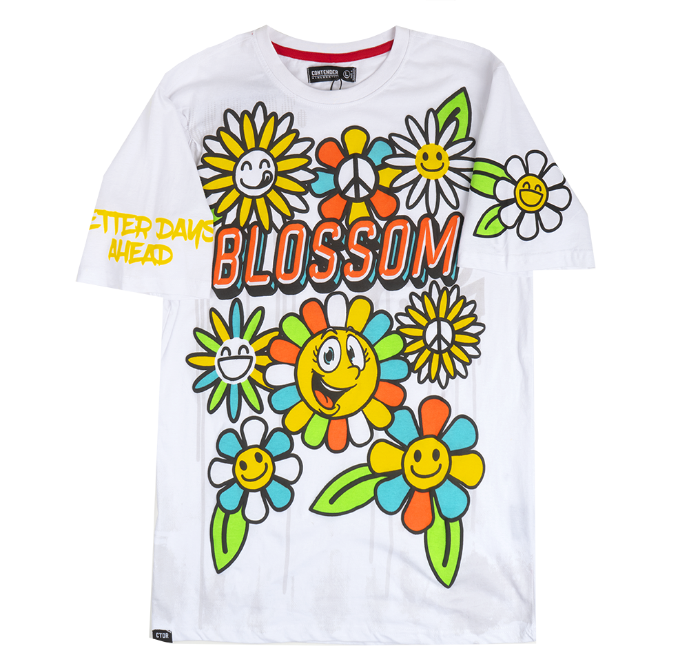 CONTENDER BLOSSOM T-SHIRT WHITE - 1KT345