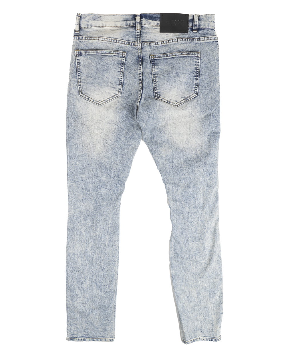 REASON DISTRESSED DENIM JEANS BLUE - DE-75